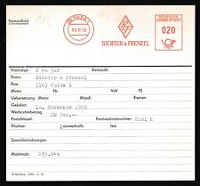 S1312) Francotyp AFS Stammkarte 1953 Fulda Richter & Frenzel