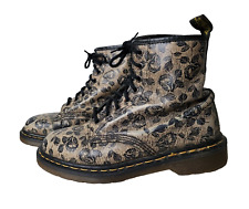 DR. MARTENS BOOTS GR. 38  ROSEN BLUMEN STIEFEL MADE IN ENGLAND DOC SCHUHE D2305