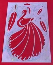 Schablone - A4 Pfau mit Federn Vogel HS SB 1005 Heike Schäfer - gebraucht