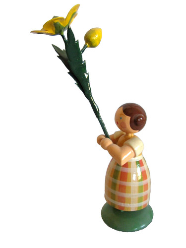 Deko blumenmädchen mit gelber - deko,
