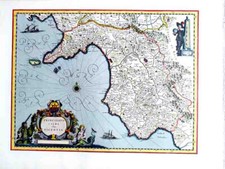 Alte Landkarte 16: 1640