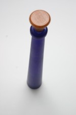 blaue Design-Glasflasche mit Kork-Stöpsel | blue design-glas-bottle+cork-stopper