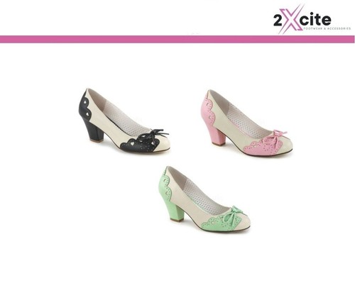 Pleaser low cuban heel pumps - pleaser,