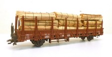 Märklin H0 DB-Rungenwagen Rlmms 58, braun, mit Holzbündel, KK   W46