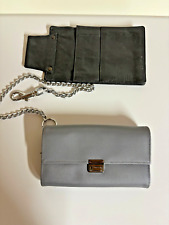 Profi Kellnerbörse silberf.Kellnertasche m.Holster schwarz u Kette Leder Kellner