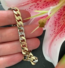 Panzer-Armband 585 Gelbgold /Weißgold mit 0,25 ct Diamanten 20 cm (Wert: 3400,-)