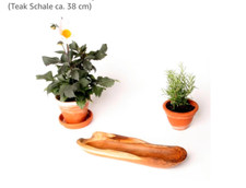 Teakholz Schale handgemacht TannahLot ca. 36x10cm günstig abzugeben