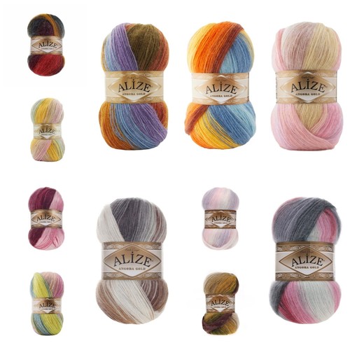 Alize angora gold batik - gold, 100g