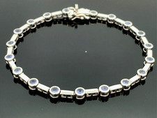 ARMBAND AUS 925/- SILBER RHODINIERT MIT TANSANIT AAA SCHMUCKJAGD