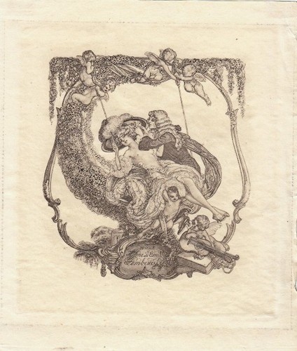 Exlibris bookplate - exlibris,