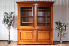 Nr.1734 Vitrine Bibliothek Schrank Kirsche Vollholz