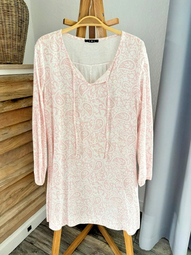 Kleid tunika weiß rosa - kleid, 🖤