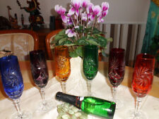 Sektgläser- Kristallgläser-geschliffen im Set in 6 Farben -24%Pb