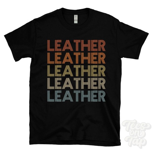 Leder shirt wiederholt retro - leder, t-shirt