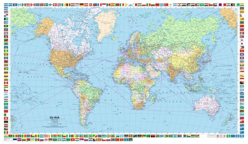 Weltkarte politisch poster - politisch, |
