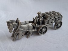 Alte Metall PFERDE-BIERWAGEN