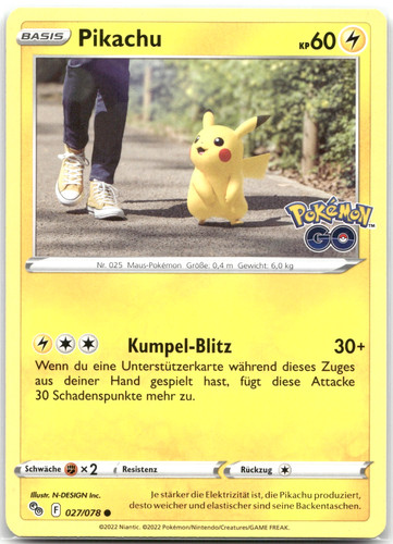 Pokemon pikachu 027 - pikachu, 027/78