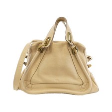 Chloe Paraty 8HS891 043 2-Wege Tasche Leder Flanell Gold echt gebraucht aus J...