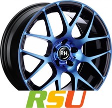 RH Alurad NBU Race color polished - blue 8.5x19" ET35 LK5 120 ML 72.6 Alufelg...