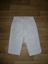 EDC by ESPRIT Capri Hose Cargohose Hüftig Weiß Gr.38 **TOP**