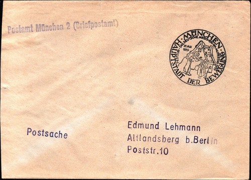 Brief postsache münchen - brief,