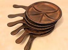 Gerz: sechs Fondueteller "Taverne" mit Griff, Steinzeug, sehr gepflegt