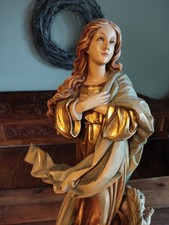Maria Himmelfahrt Holzfigur Barock handgeschnitzt Madonna Engel Gold Anri?