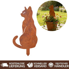 Sitzende Katze Deko Edelrost