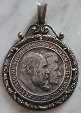 MDS DEUTSCHES REICH KAISERREICH DREI 3 MARK 1911 F "WILHELM+CHARLOTTE", SILBER