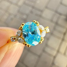 925 Sterling Silver Ring 6x4mm