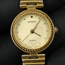 Casio LQ-2009G Quarz Uhr – Läuft, Goldfarben, Japan A, Edelstahlboden Vintage U6