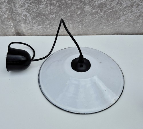 Bauhaus emaille lampe - emaille, flach