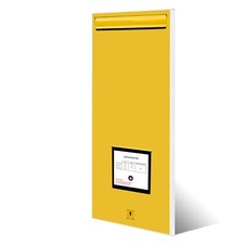 banjado Magnettafel 30x75cm Memoboard Metall Pinnwand Küche Briefkasten Gelb