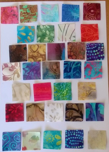 50x3 5cm batik quadrate - 50x3,5cm,