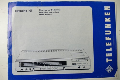 Telefunken cavatine 101 - cavatine,