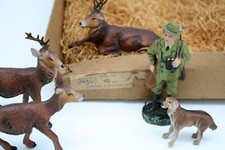 5 antike Spielfiguren - Jäger