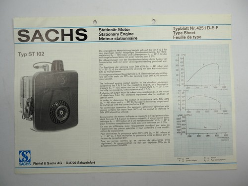 Sachs st102 stationärmotor - sachs,