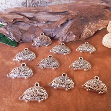 10 Igel Kettenanhänger Charms