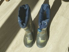 TCM Kinder Schuhe Gummi Stiefel Herbst Winter gefüttert Futter Gr. 24/25 Dino