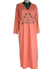 Damen Langarm 2Teilig Kleid mit Kapuze Djellaba  Stickerei Gr.M