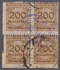 Dienstmarke STUHM PROVISORIUM 15,  Viererblock kpl. Siegel, geprüft KW 600,- €