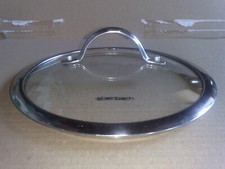 Steinbach-Glas Topf-/ Pfannendeckel rund, Edelstahlrand-, Griff, Entlüftung 20cm