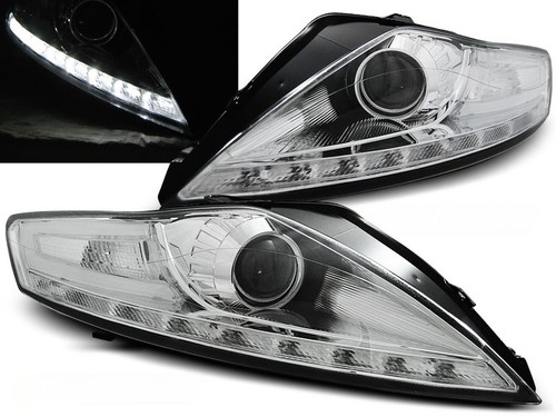 Led scheinwerfer set chrom - set, in