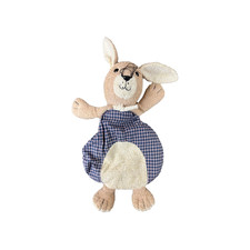 Sterntaler Schmusetuch Hase Beige Blau Kariert Groß mit Körnerkissen gefüllt