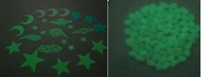 Fluoreszierende Sterne Mond Kometen Planeten /Fluoreszierende Kieselsteine