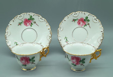 Meissen Muschelrand rote Rose