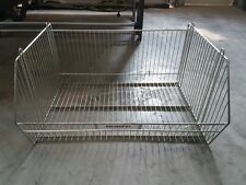 4 x Schäfer Stapelkorb, Wühlkorb Typ B 970 verzinkt, Gitterkorb 970x720x430 mm