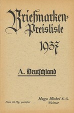 Hugo Michel: Briefmarken Preisliste 1937