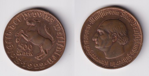 500 mark notgeld der provinz - notgeld,