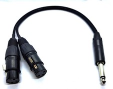 Splitt Kabel 2 x XLR Female auf Klinke mono in vers. Längen